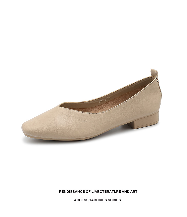 外贸跨境新款小方头浅口女士单鞋软底V口纯色工作鞋117-1#详情13