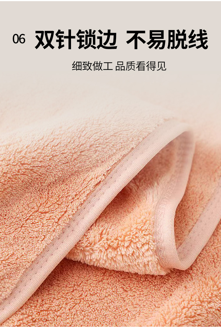 Antibacterial enlarged towel Coral fleece dry hair towel 40*80, non-shedding adult face towel, household face towel, absorbent pic 13