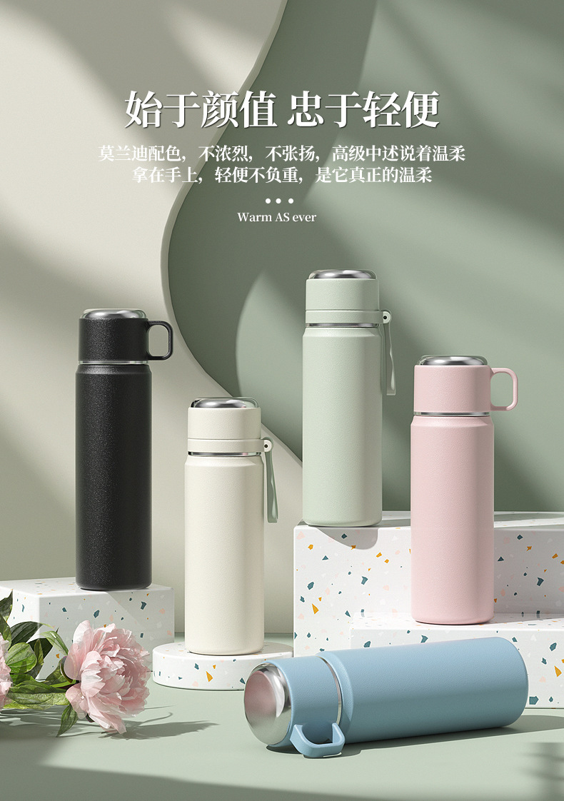316 stainless steel insulated cup, tea and water separation, large-capacity student water cup, high appearance level, tea brewing cup, gift engraving pic 11