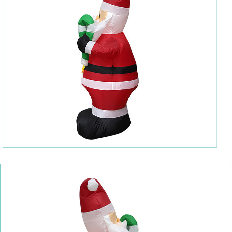 Santa Claus inflatable model 1.2-meter shopping mall and hotel scene decoration props walking stick Santa Claus inflatable model pic 7