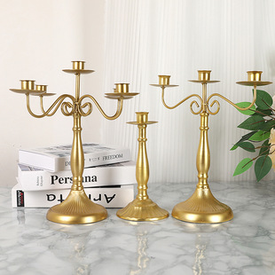 European-style simple vertical glass candlesticks in stock, romantic dining table, candlestick base, creative home decoration, home use pic 3