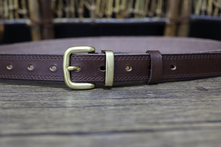 Ladies' soft top layer cowhide copper buckle jeans belt, genuine leather belt, retro, simple and fashionable brown 2024 new style pic 23