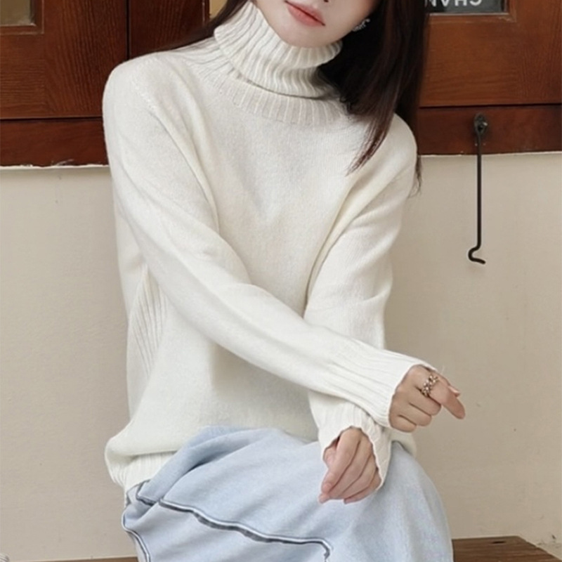 Fully formed seamless pure wool knitted sweater for women, 100% spring new style loose slimming round neck top wool sweater for women, fashionable and trendy, other categories pic 40