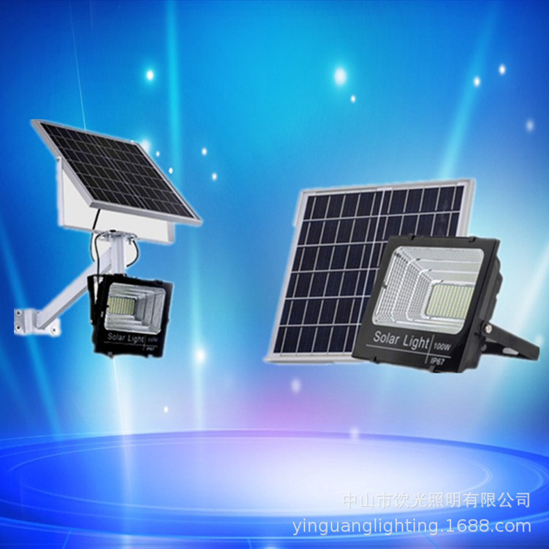 led庭院灯太阳能投光灯60W户外路灯100W花园壁灯光感应广场灯200W详情18