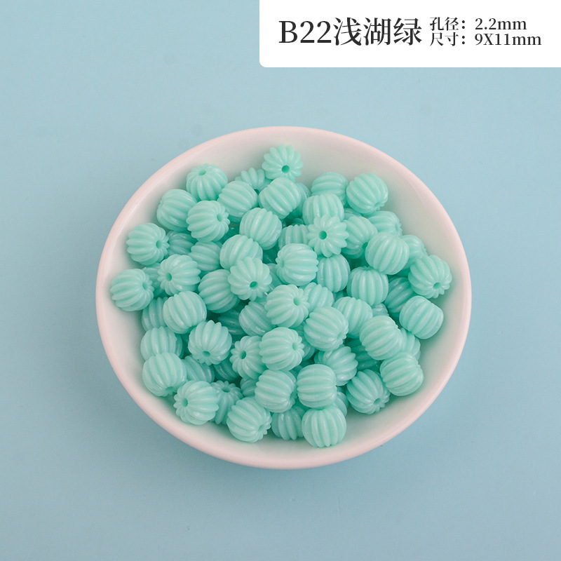 New macaron-colored camellia beads perforated solid rose loose beads diy beading material resin accessories pic 16