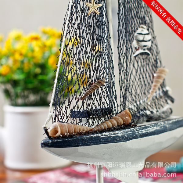 渔网帆船 地中海 家居饰品 船模 创意家居摆件 单帆船 MA04326详情42