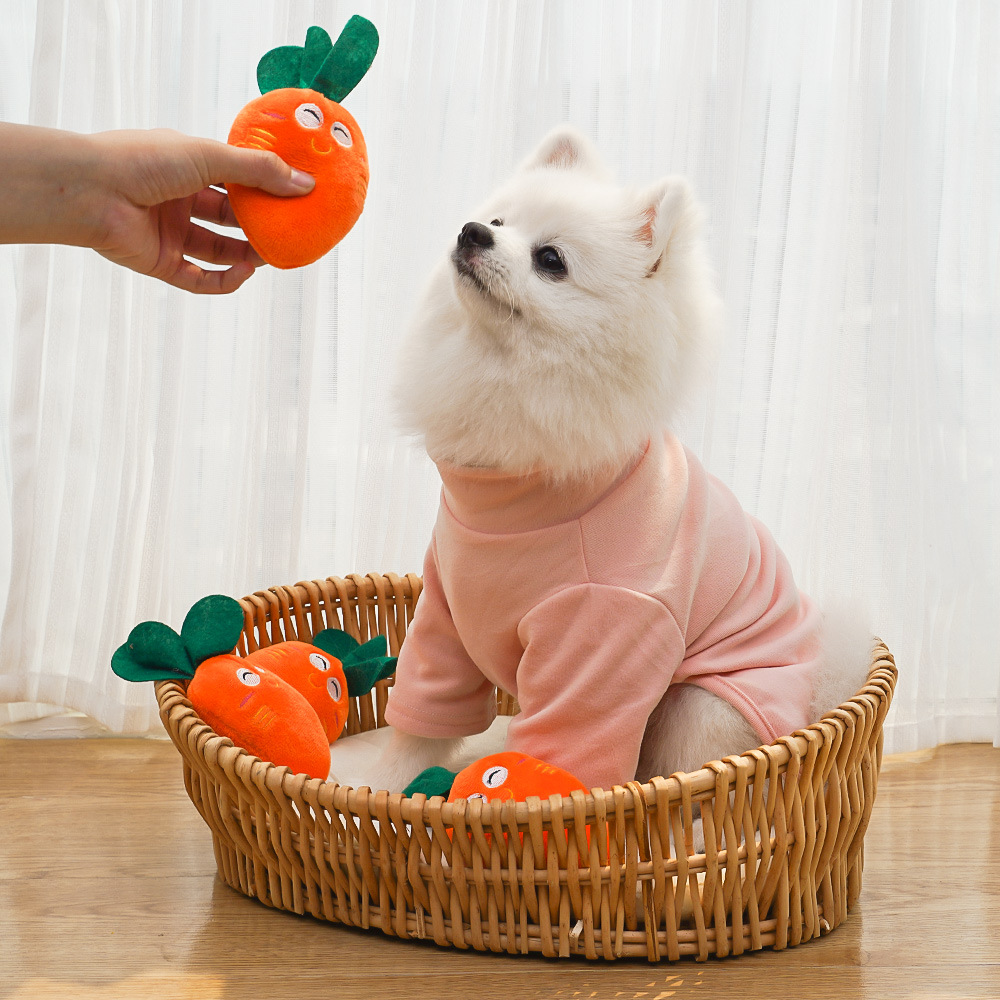 Pet dog plush sound-making toy, bb calling pet cat toy, carrot plush toy, for pet toys pic 11