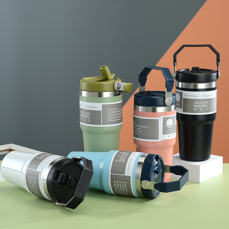 Kailong National Trend Cross-border New 20 car Cup, 304 stainless steel insulated cup, cold preservation ice cup, portable sports water cup, car coffee cup, large capacity pic 5