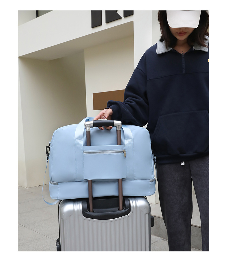 大容量短途轻便手提行李袋出差旅行包运动健身包男干湿分离斜挎包详情13