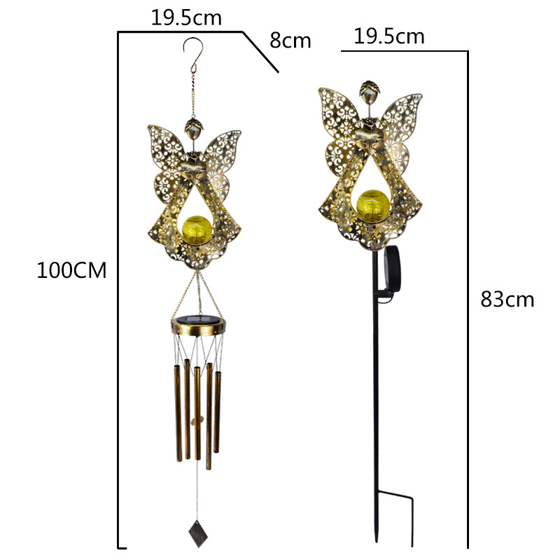 Solar lawn lights, outdoor courtyard ground camping lights, LED flame sun moon ironwork landscape decorative lights pic 9