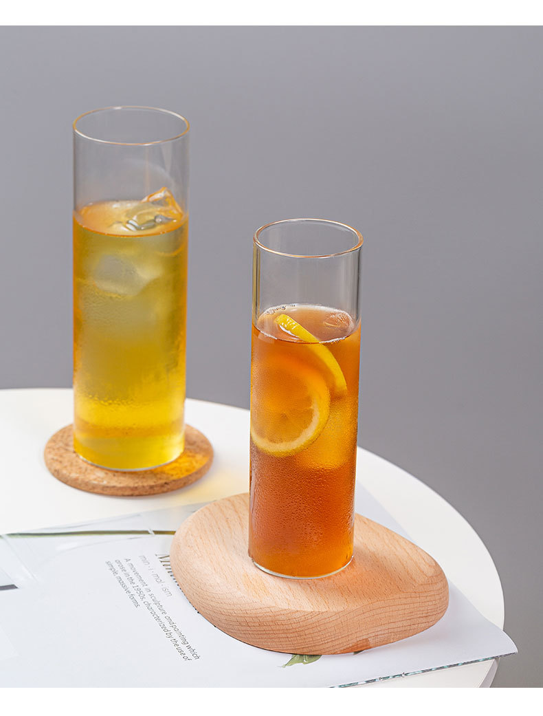 直筒柯林杯耐热玻璃杯网红餐厅长饮杯鸡尾酒杯果汁杯子加长水杯详情6