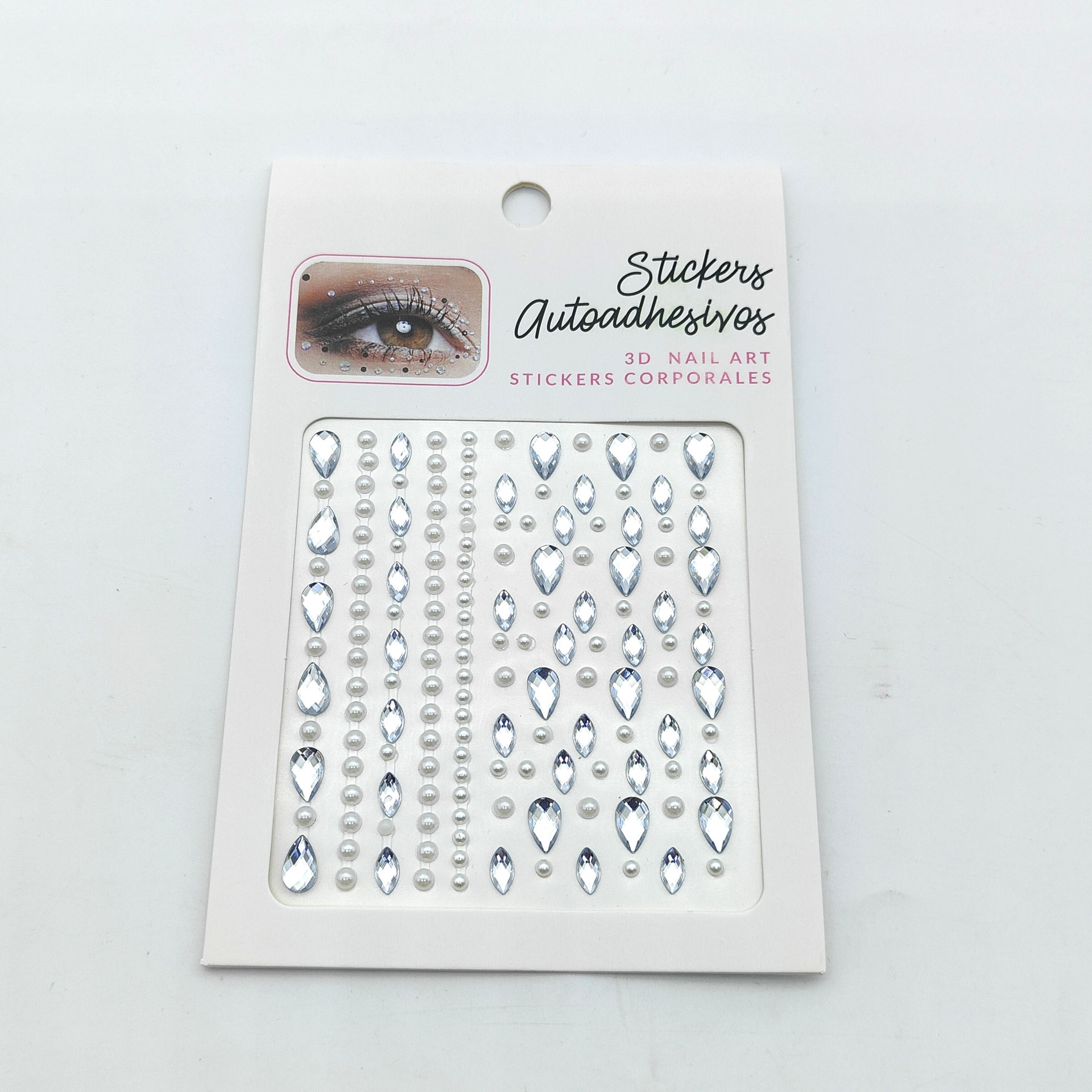 眼妆贴眼部钻贴面部装饰珍珠眼妆饰品儿童舞台水钻贴现货批发详情8