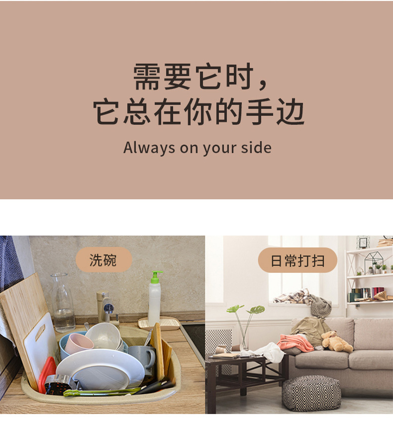 PVC防水印花擦手围裙 康乐屋背带口袋无袖家用防油厨房全身围裙详情4