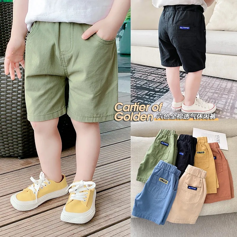 童装工装裤短裤夏季薄款男童休闲裤新款儿童夏装纯色五分外贸爆款详情2