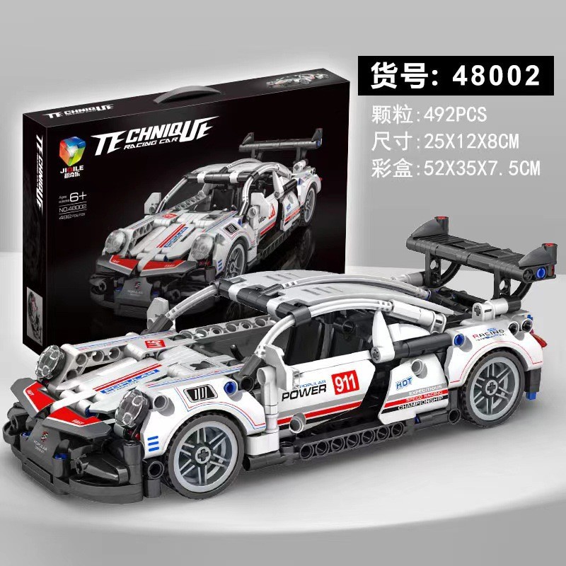 大礼盒兼容乐高小颗粒积木回力赛车机械组系列积木儿童拼装车玩具详情3