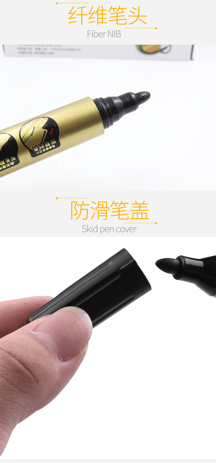 Logistics specialized wholesale large-capacity thick-tipped marker pens, ink-refilling, oil-based, single-tipped, wear-resistant, line-drawing, large-headed pens pic 7