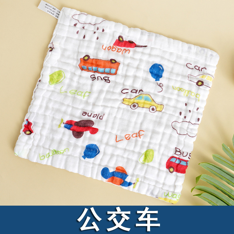 方巾纯棉六层纱布a类婴儿小方巾宝宝洗脸口水巾全棉手帕小方巾详情22