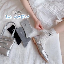 女中筒袜春夏袜子女堆堆袜纯棉条纹袜学院风拉拉袜长筒袜白色袜女详情31