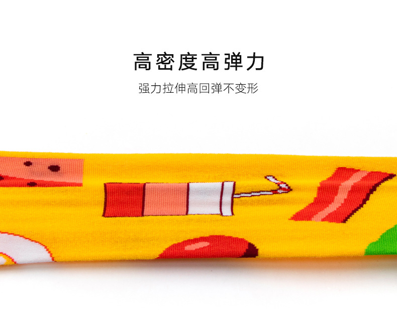 Pizza socks披萨礼盒袜子亚马逊爆款中筒男女搞怪情侣袜圣诞礼盒详情7