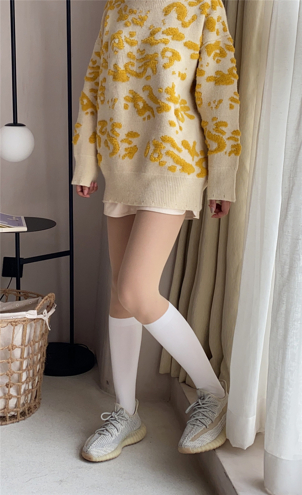 New patchwork stockings, black and white stockings, fake thigh stockings, sweet and cool fake calf stockings, sexy base stockings, pantyhose for women pic 35