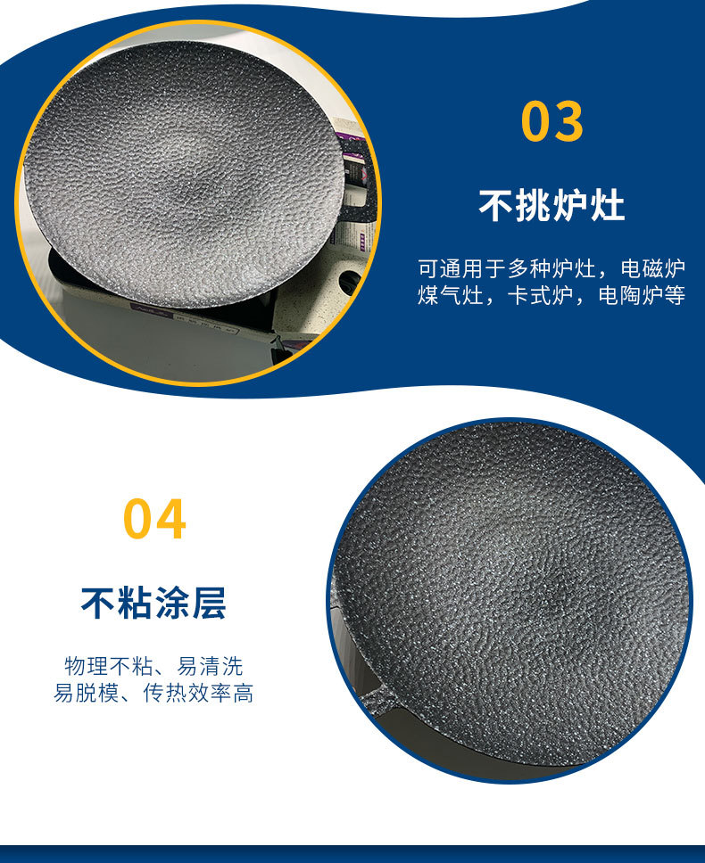 New round barbecue pan with suspended surface, non-stick, available in various sizes for easy portability and wholesale pic 7