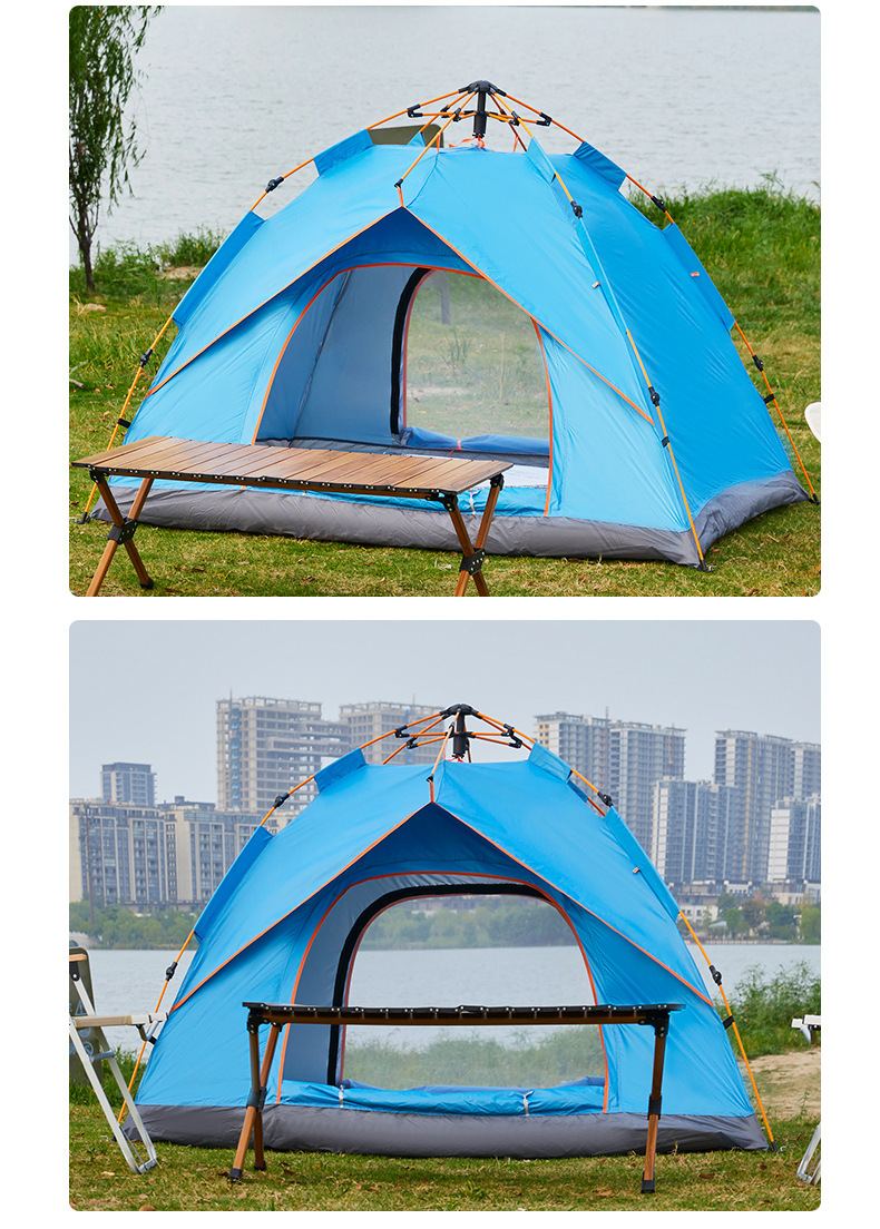 【 Fake Double-layer 】 Automatic multi-person tent Outdoor quick-release camping, wild beach camping tent manufacturer for sale pic 8