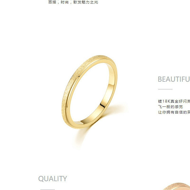 ing Trend European and American niche titanium steel frosted rings, Korean style fashionable couple rings for women, cross-border jewelry for men/domestic trend products pic 12