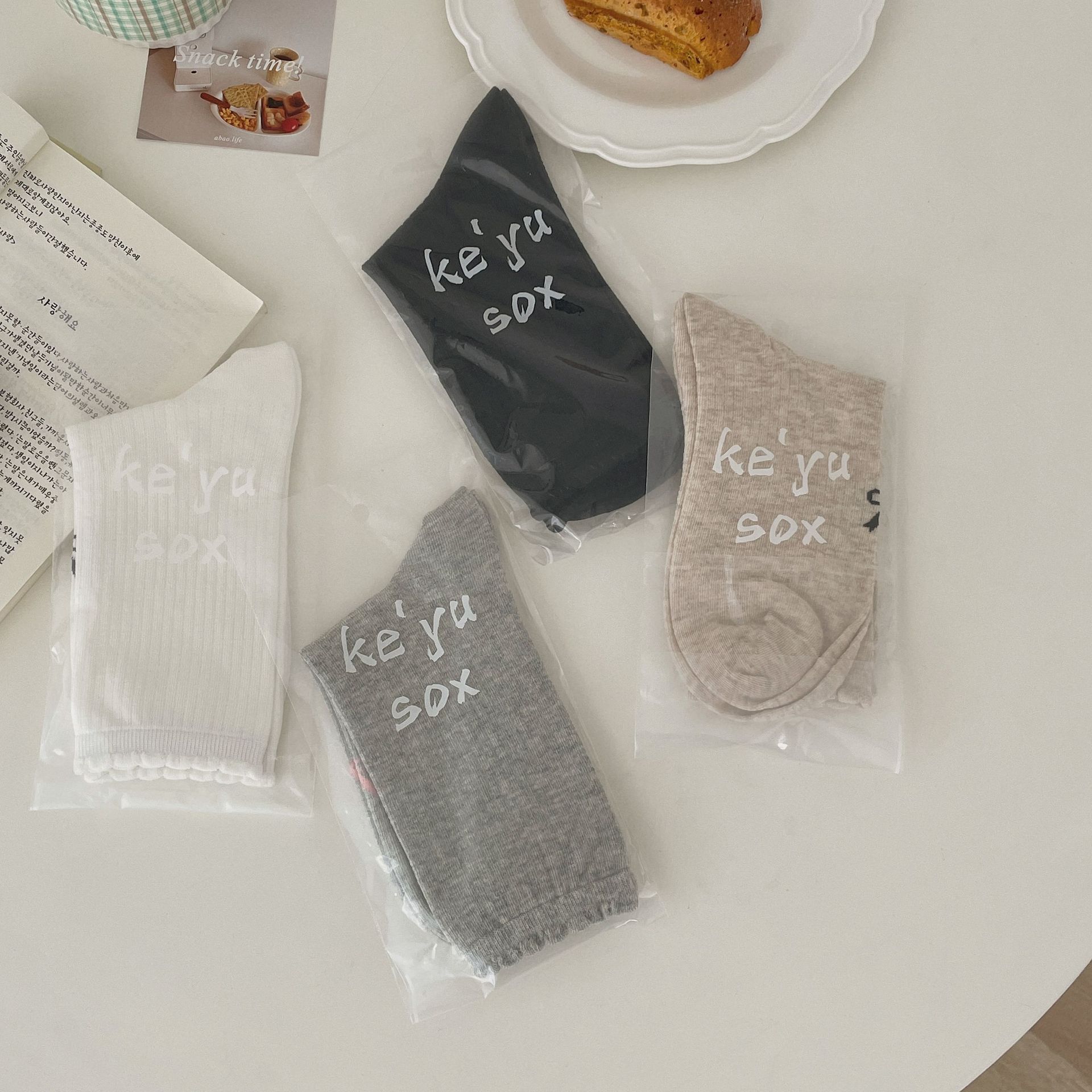 袜子地摊一件代发春夏季蝴蝶结芭蕾舞鞋风袜子女中筒网眼薄白色jk少女风袜miumiu一件代发详情13