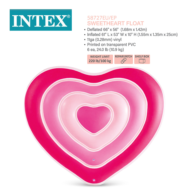 INTEX58727 Love Float Swimming Pool Water Inflatable Toy Party Internet Celebrity Float Bed wholesale pic 1