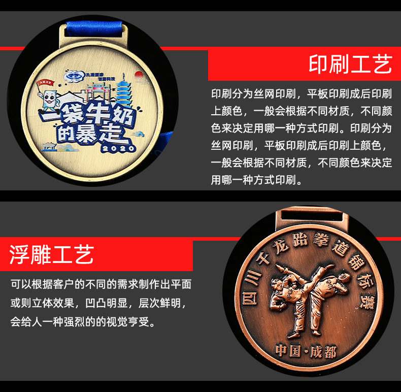 Customized metal MEDALS, marathon running sports meeting Taekwondo event competition commemorative honor medal hanging pic 10