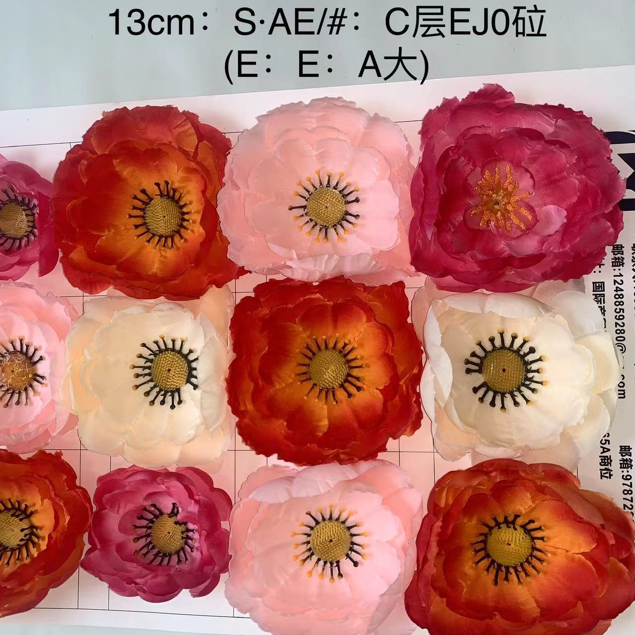 A comprehensive collection of artificial chrysanthemum flowers, peonies, cherry blossoms, tea roses, cheap and beautiful flower heads, carnations, artificial flower heads, and flower matching wholesale pic 24