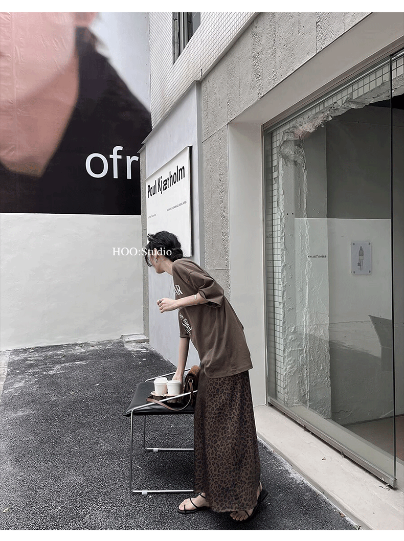 Early spring new release: 2025 Thirteen Lines Simple, retro, laid-back, loose, versatile printed round-neck short-sleeved T-shirt for women pic 16