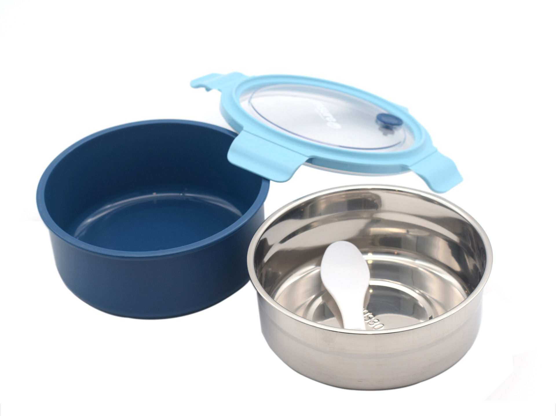 304不锈钢保温饭盒密封圆形便携饭盒便当盒上班族学生带饭餐盒详情3