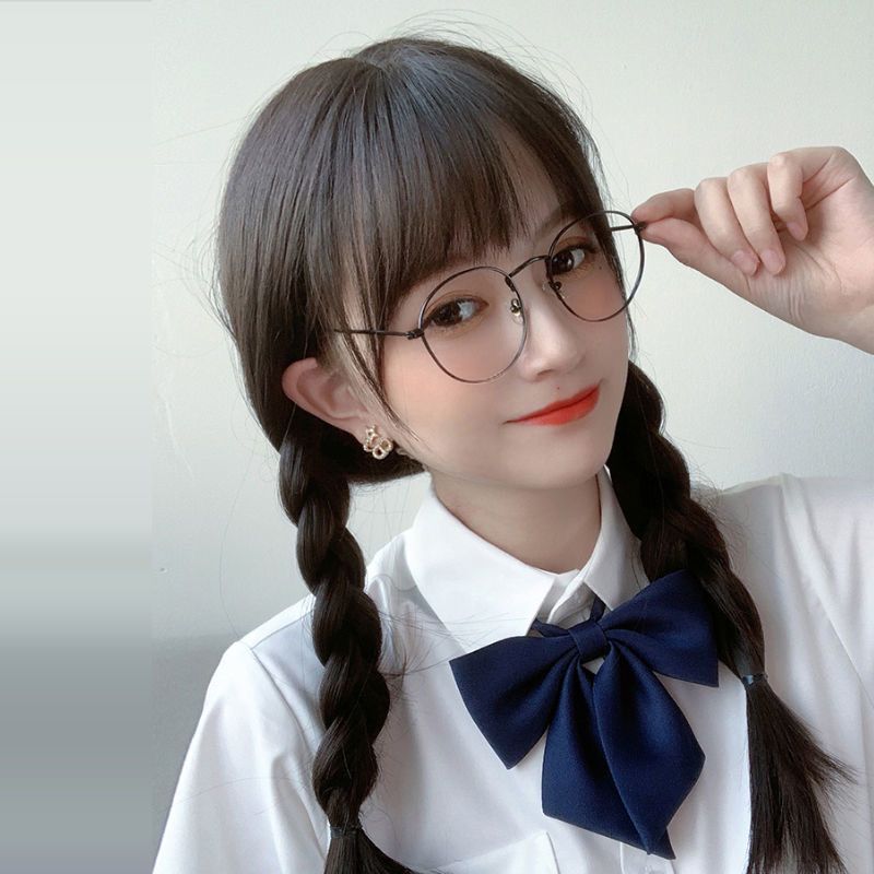 Wig for women, air bangs, medium-long straight hair, lolita full-length cosplay, medium-long hair available, full set of hair available for wholesale pic 3