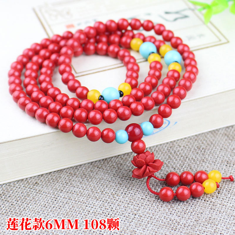 Wholesale cinnabar bracelets, 108 Buddhist prayer beads, multi-layer bracelets, crystal sweater chains, accessories, gifts for men and women, couples pic 9
