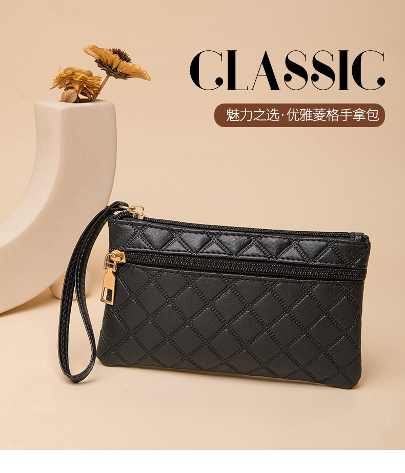 手腕式钱包长高级感气质手拿包双层手机小包大容量零钱收纳包卡包详情1