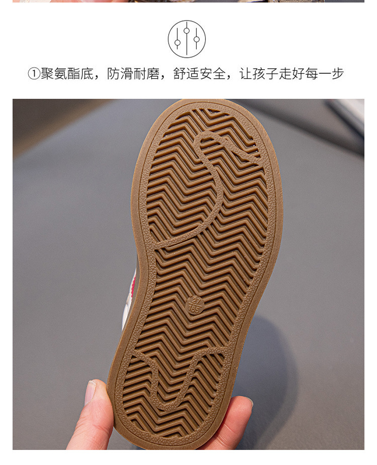 儿童运动鞋2024春秋新款男童百搭防滑透气学生板鞋女童软底德训鞋详情6