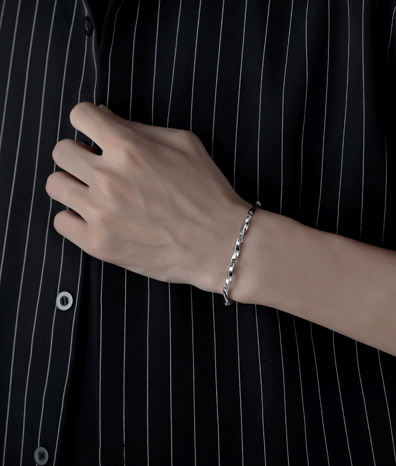 莫比乌斯手链男钛钢不掉色小众百搭高级感简约新款手饰女配饰饰品详情5