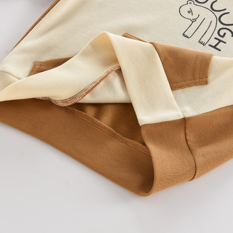 2024秋冬季新款儿童纯棉卫衣撞色宽松长袖休闲卡通套头外套卫衣详情5