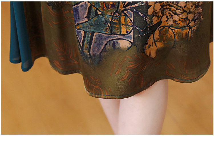 仿真丝连衣裙女夏季新款杭州中老年夏装中年妈妈气质碎花裙子详情22
