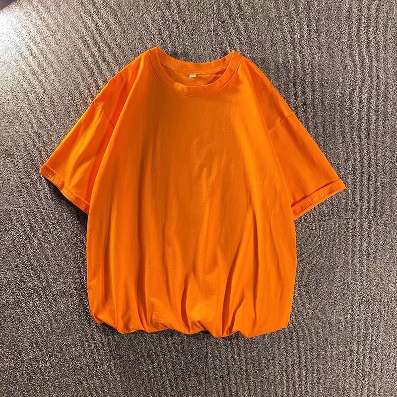 2025 Summer couple student Hong Kong-style trendy ins solid color short-sleeved T-shirt, versatile and casual fashion top pic 10