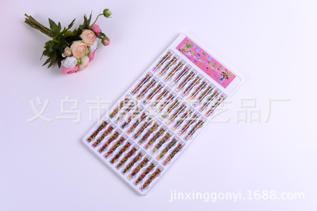 鼎浩 2025新款水晶彩泥 吸水珠WATER BEADS DIY 营养土无土栽培泡大珠水宝宝 40只/卡 地摊解压玩具详情1