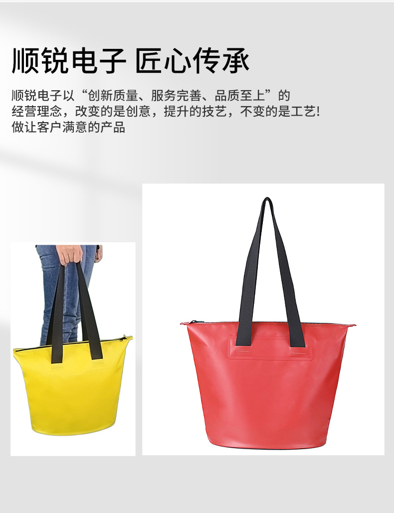 厂家批发时尚简约个性购物手提百搭单肩PVC防水包详情3