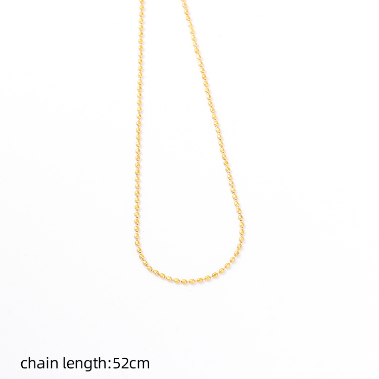 Niche design, personalized titanium steel necklace, collarbone chain, cold female style, golden DIY accessory, bare chain, hanging accessory pic 3
