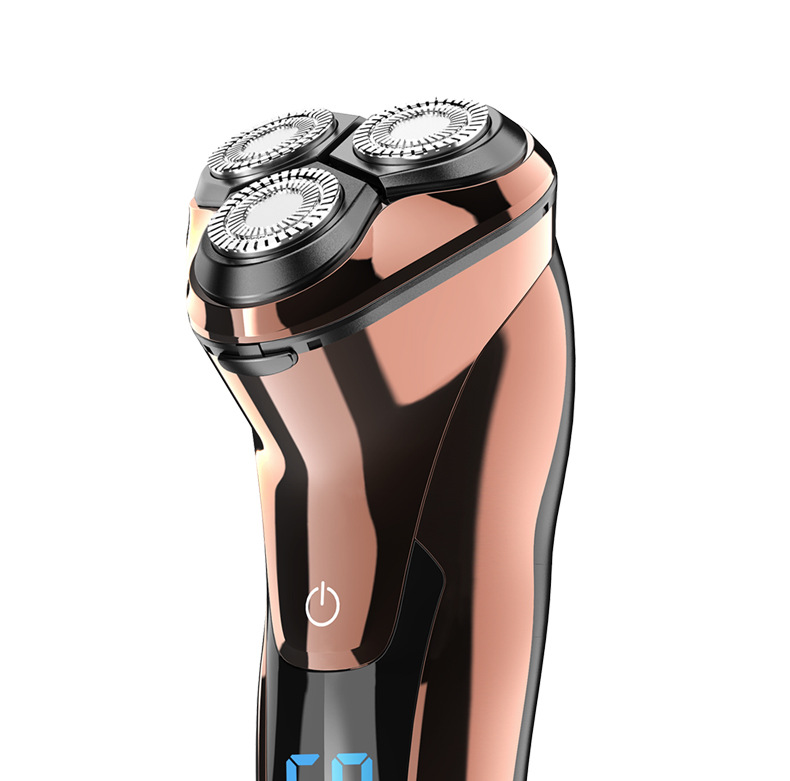 HATTEKER Cross-border water-washing razor, Home smart digital display beard knife, Electric rotary razor, men pic 11