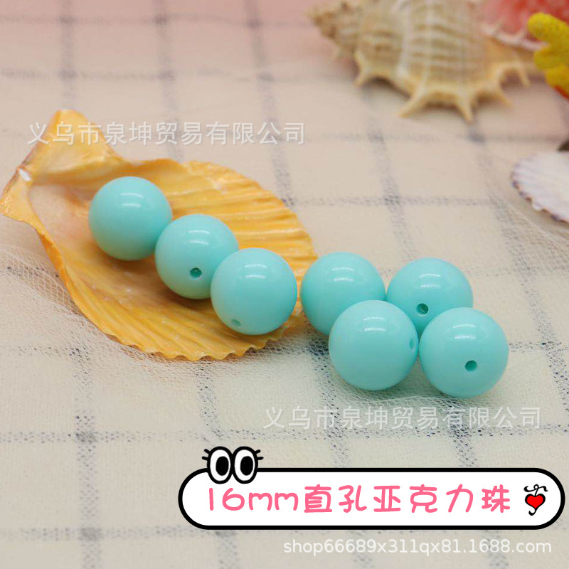 Factory direct sales of Korean-style acrylic candies, colored transparent round beads, loose beads, mobile phone lanyards, hair accessories, DIY accessories pic 3