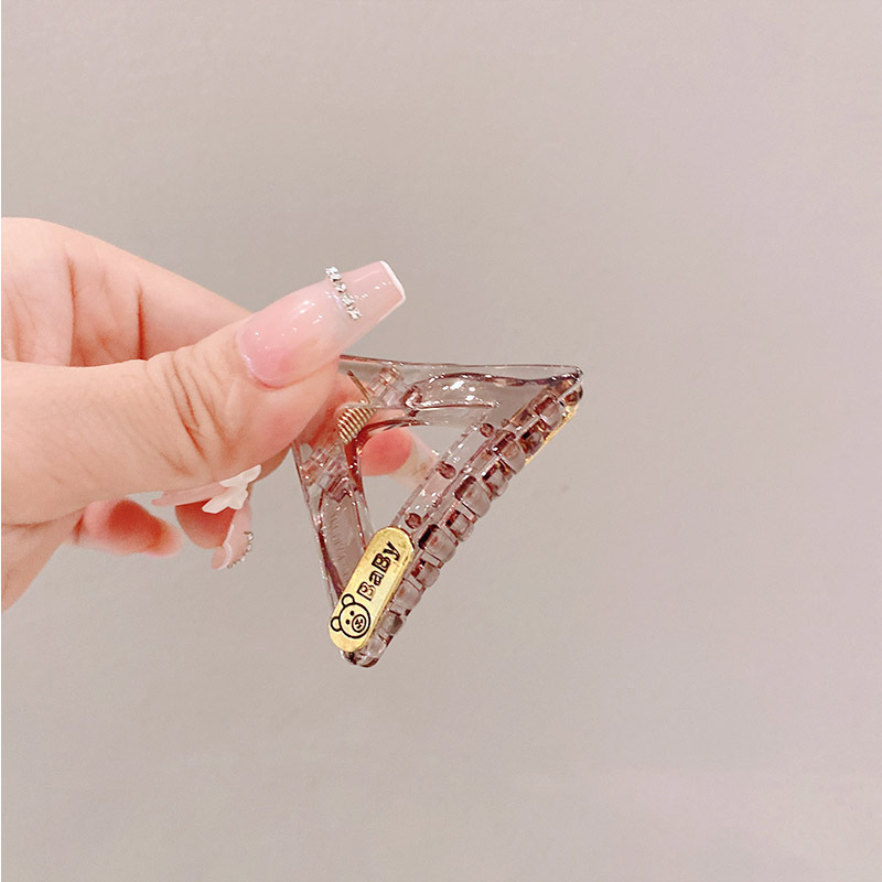 新款小众设计字母中号南瓜抓夹女三角形简约质感鲨鱼夹盘发发抓发详情23