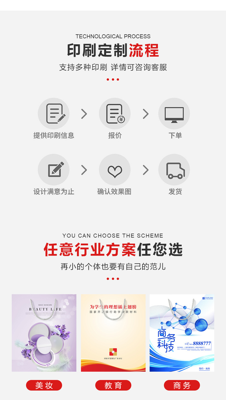 牛皮纸袋定制印刷LOGO包装纸盒礼品盒设计服装袋手提袋礼品袋定做详情3
