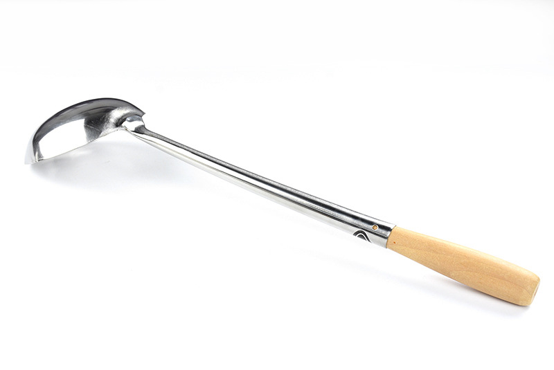 304 201不锈钢炒勺家用炒菜勺子 厨师专用马勺 长柄汤勺加厚手勺详情26