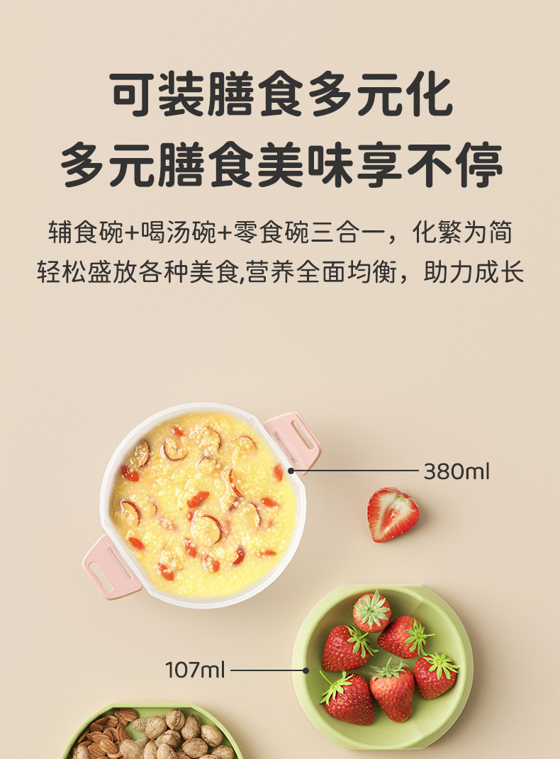 婴儿餐具套装宝宝辅食碗多功能零食碗外出野餐便携防摔儿童星球碗详情5
